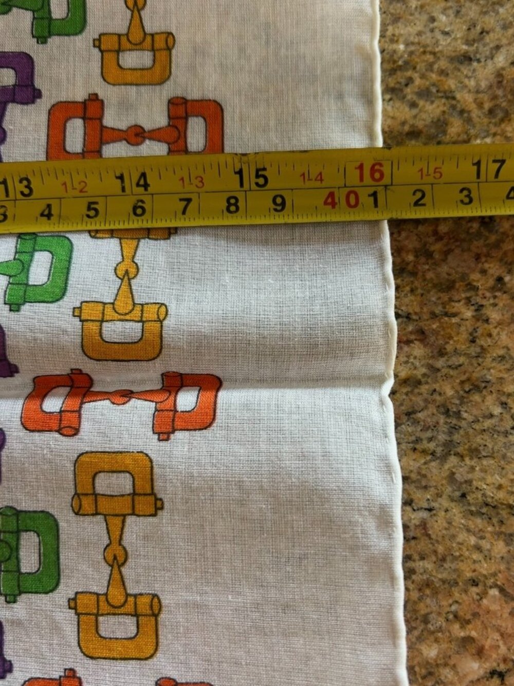 Vintage Gucci Rainbow Horsebit Chain Pattern Cotton Scarf Handkerchief - Picture 6 of 7